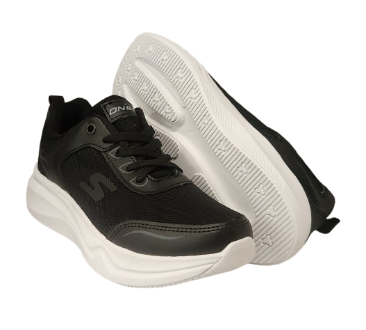 TENIS DEPORTIVO ONE´S 555 NEGRO BLANCO