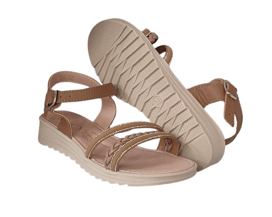 SANDALIA CASUAL SUCY COLLECTION 5622 AVELLANA NUDE