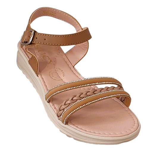 SANDALIA CASUAL SUCY COLLECTION 5622 AVELLANA NUDE