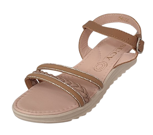 SANDALIA CASUAL SUCY COLLECTION 5622 AVELLANA NUDE
