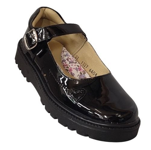 CALZADO ESCOLAR YONDEER 6604-006 CHAROL NEGRO