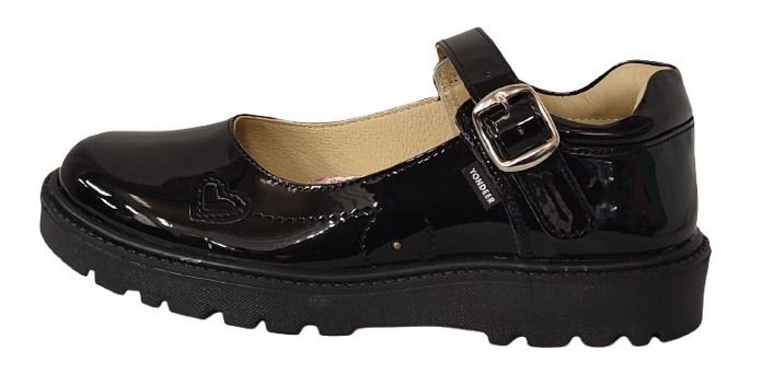 CALZADO ESCOLAR YONDEER 6604-006 CHAROL NEGRO