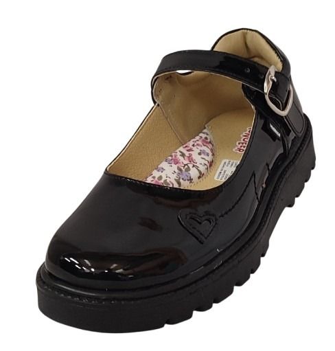 CALZADO ESCOLAR YONDEER 6604-006 CHAROL NEGRO