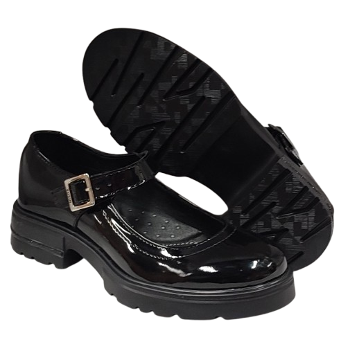 CALZADO ESCOLAR NIÑA YUYIN 26351 CHAROL NEGRO