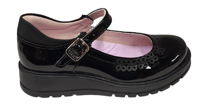 CALZADO ESCOLAR NIÑA YUYIN 26370 CHAROL NEGRO
