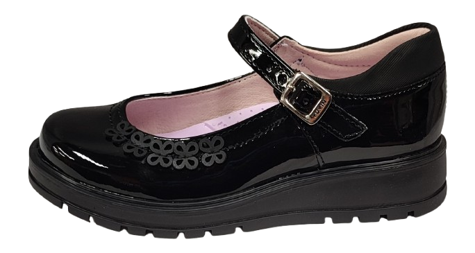 CALZADO ESCOLAR NIÑA YUYIN 26370 CHAROL NEGRO